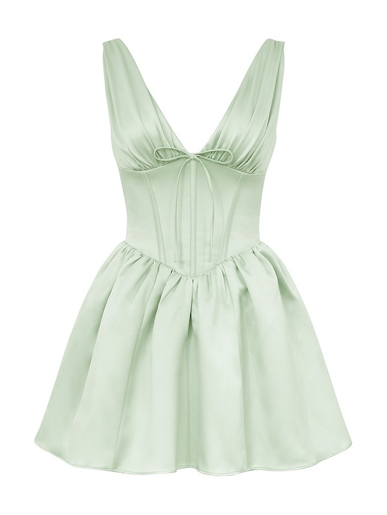 House of CB Dresses & Skirts - House of CB Mint Green V-Neck Corset Mini Dress